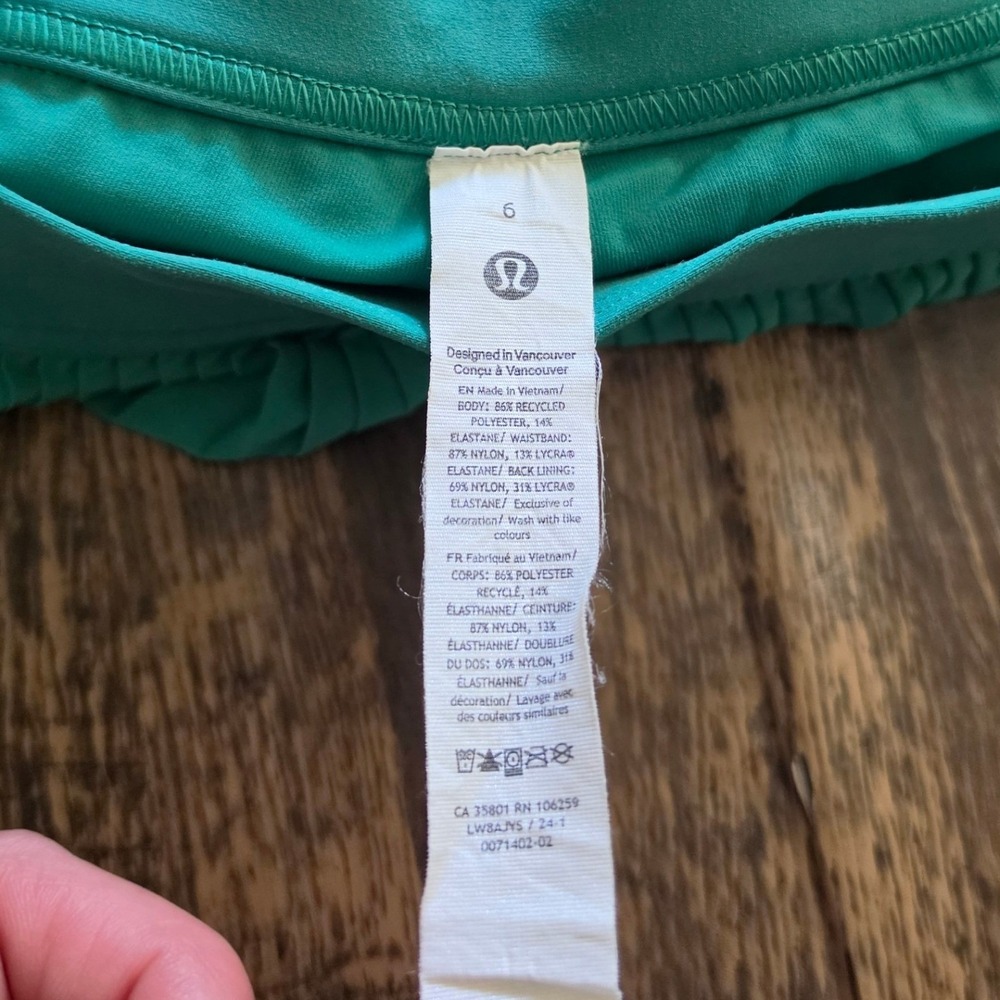LULULEMON Pleated Tennis Golf Skort Womens 6 Teal Green Activewear - Picture 4 of 7